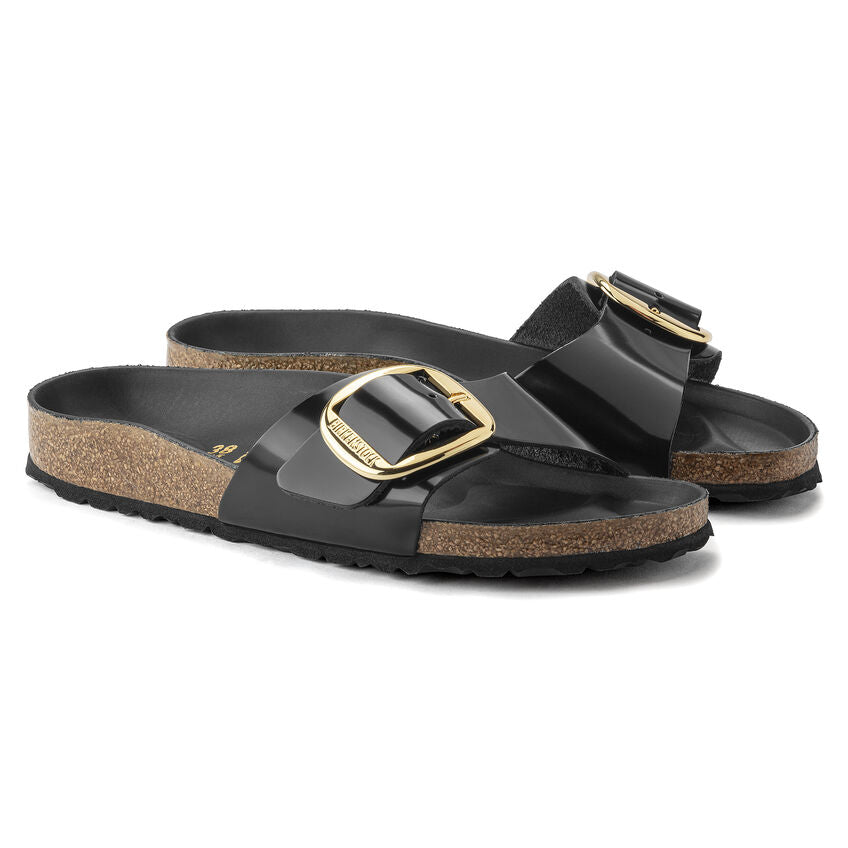 BIRKENSTOCK MADRID BIG BUCKLE HIGH SHINE LEATHER | BLACK