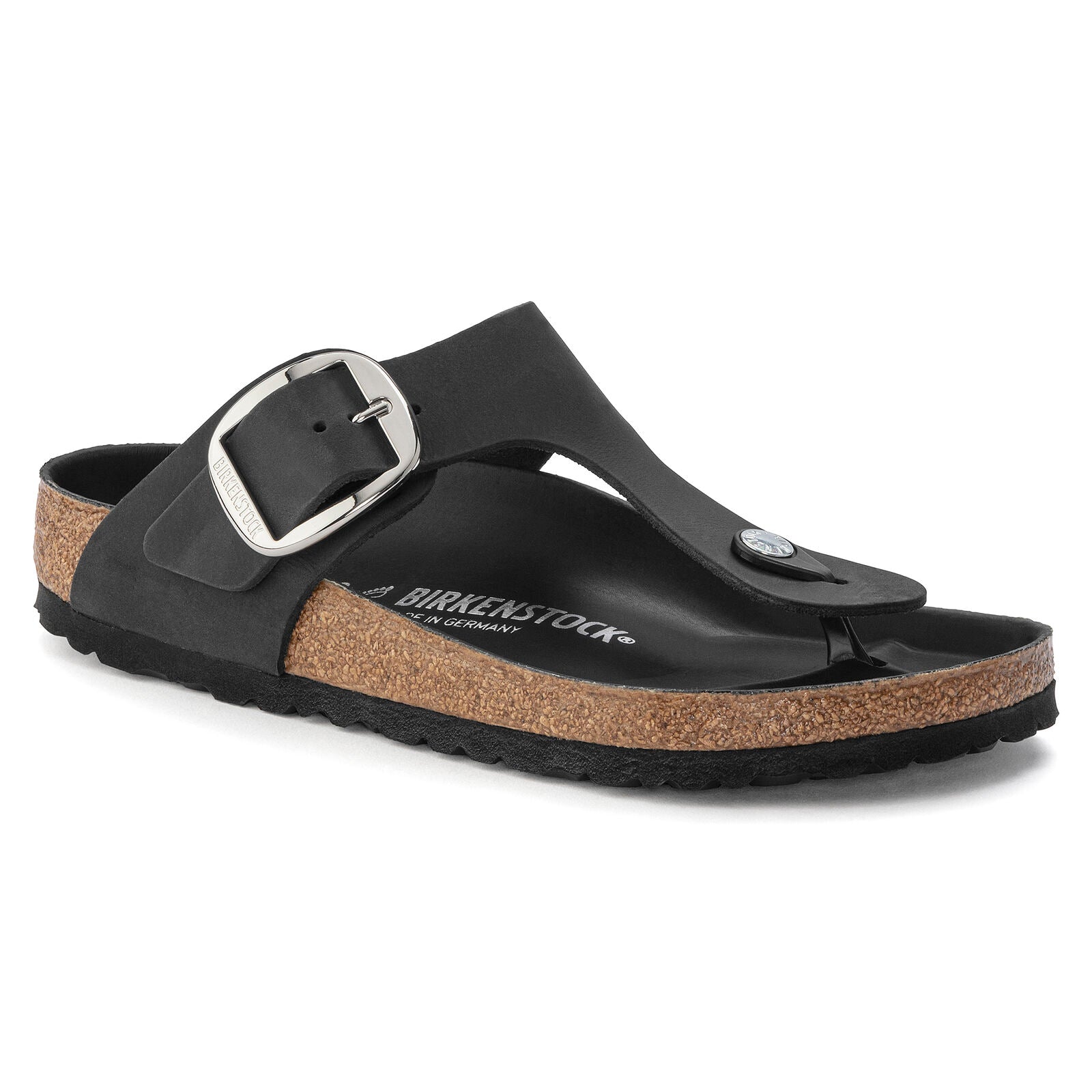 BIRKENSTOCK GIZEH BIG BUCKLE LEATHER | BLACK