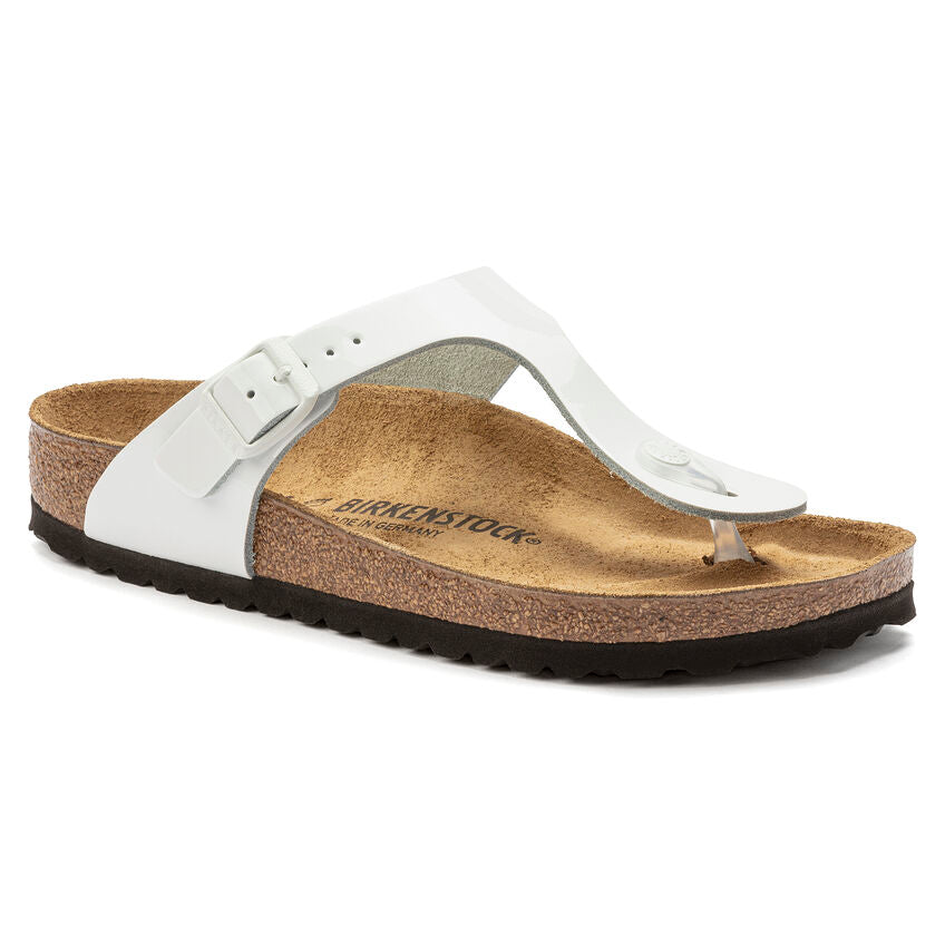 BIRKENSTOCK GIZEH PATENT LEATHER | WHITE