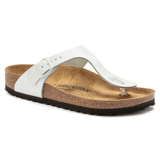 BIRKENSTOCK GIZEH PATENT LEATHER | WHITE
