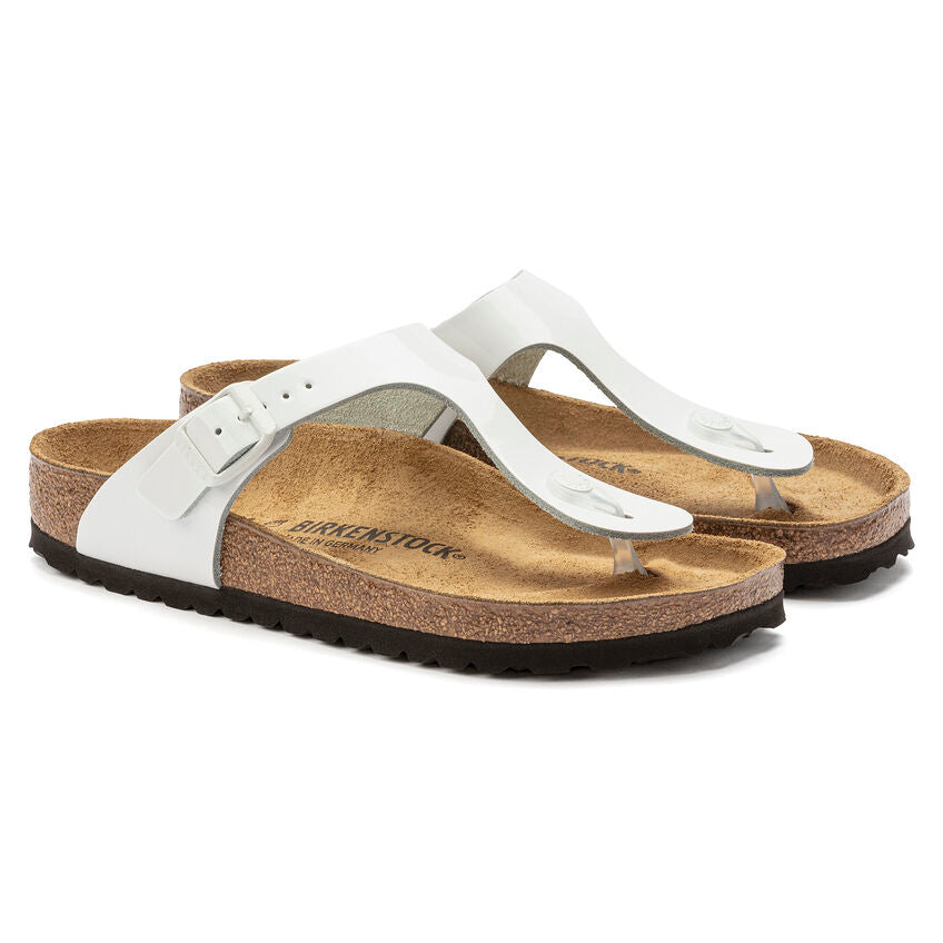BIRKENSTOCK GIZEH PATENT LEATHER | WHITE