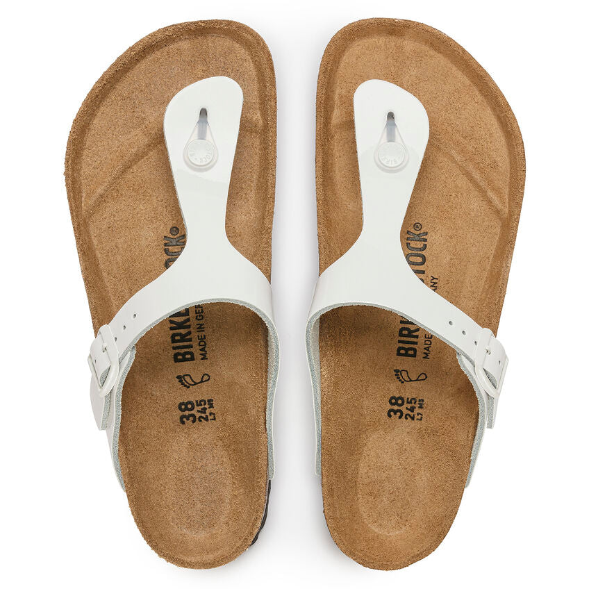 BIRKENSTOCK GIZEH PATENT LEATHER | WHITE