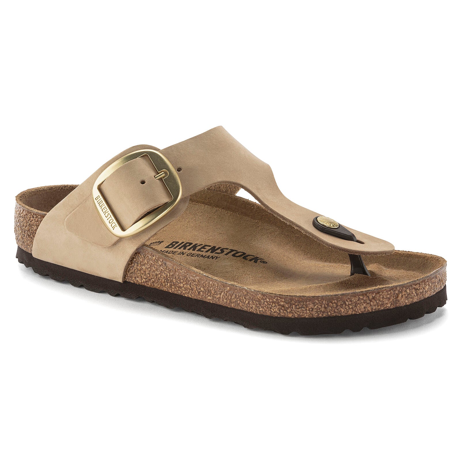 BIRKENSTOCK GIZEH BIG BUCKLE NUBUCK | SANDCASTLE
