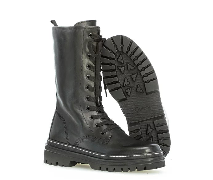 GABOR COMBAT BOOT | BLACK
