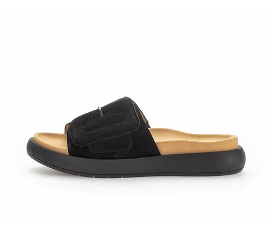 GABOR BUCKLE MULE | BLACK