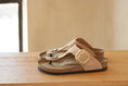 Load image into Gallery viewer, BIRKENSTOCK GIZEH BIG BUCKLE NUBUCK | SANDCASTLE