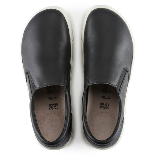 BIRKENSTOCK OSWEGO LEATHER NARROW | BLACK