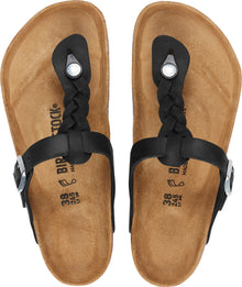 BIRKENSTOCK GIZEH BRAIDED LEATHER | BLACK