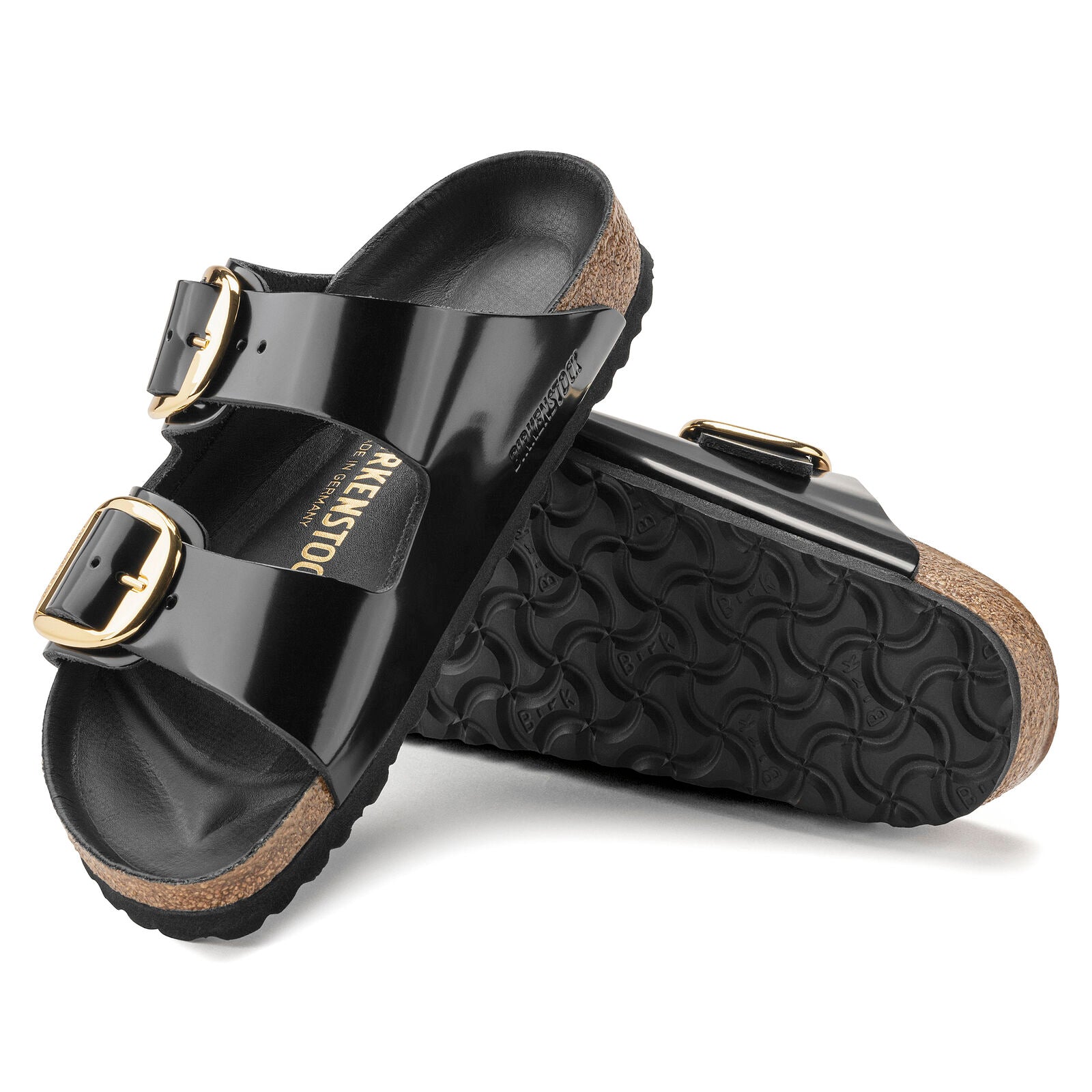 BIRKENSTOCK ARIZONA BIG BUCKLE HIGH SHINE | BLACK