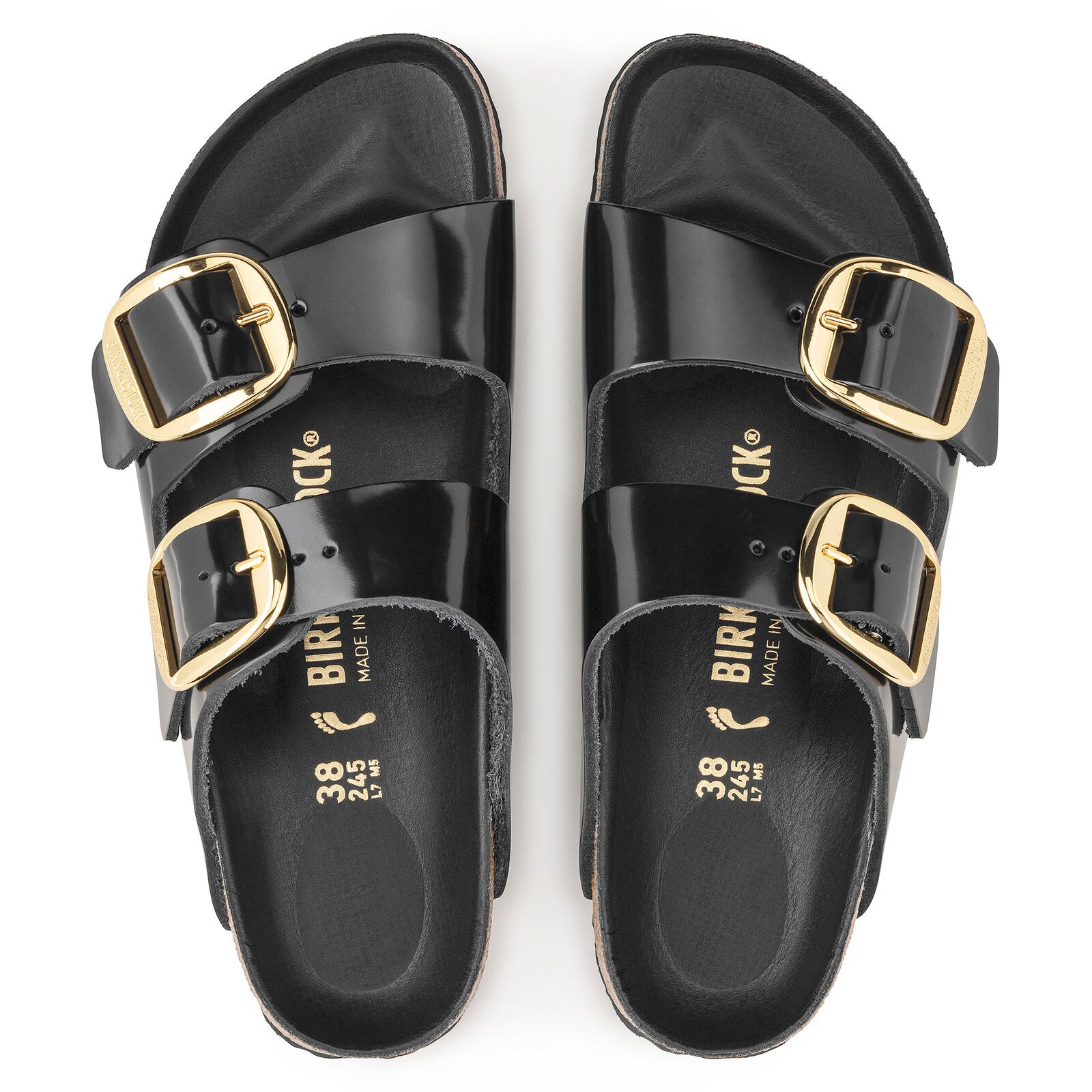 BIRKENSTOCK ARIZONA BIG BUCKLE HIGH SHINE | BLACK