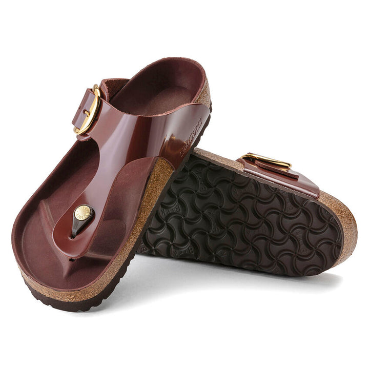 BIRKENSTOCK GIZEH BIG BUCKLE High Shine | Chocolate