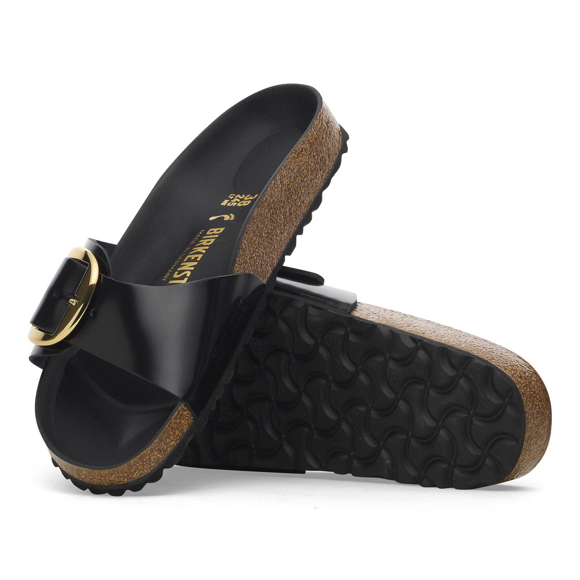BIRKENSTOCK MADRID BIG BUCKLE HIGH SHINE | BLACK