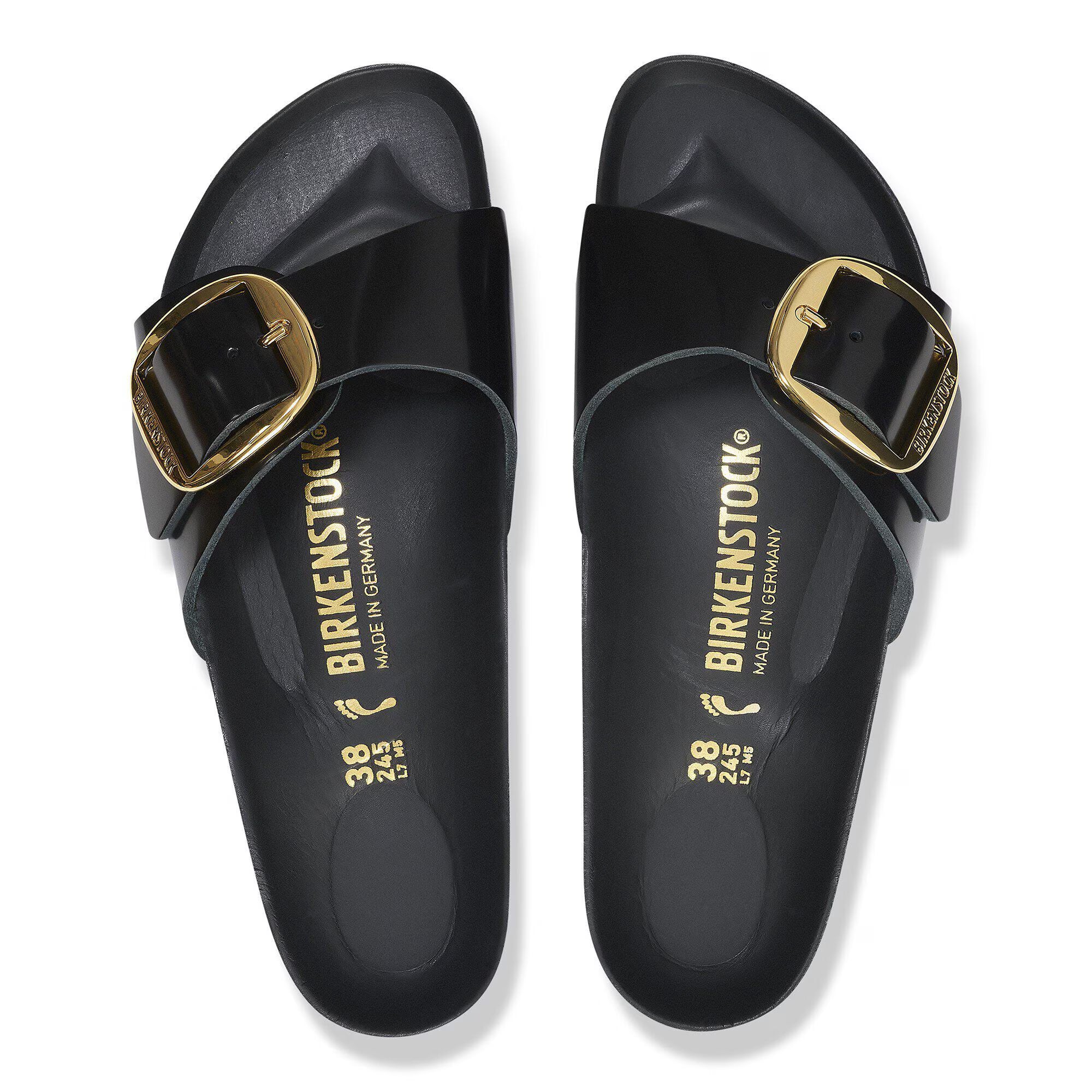 BIRKENSTOCK MADRID BIG BUCKLE HIGH SHINE | BLACK