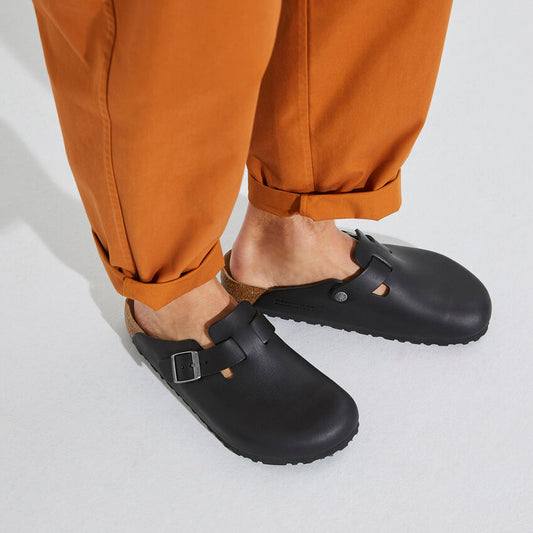 BIRKENSTOCK BOSTON GRIP LEATHER | BLACK