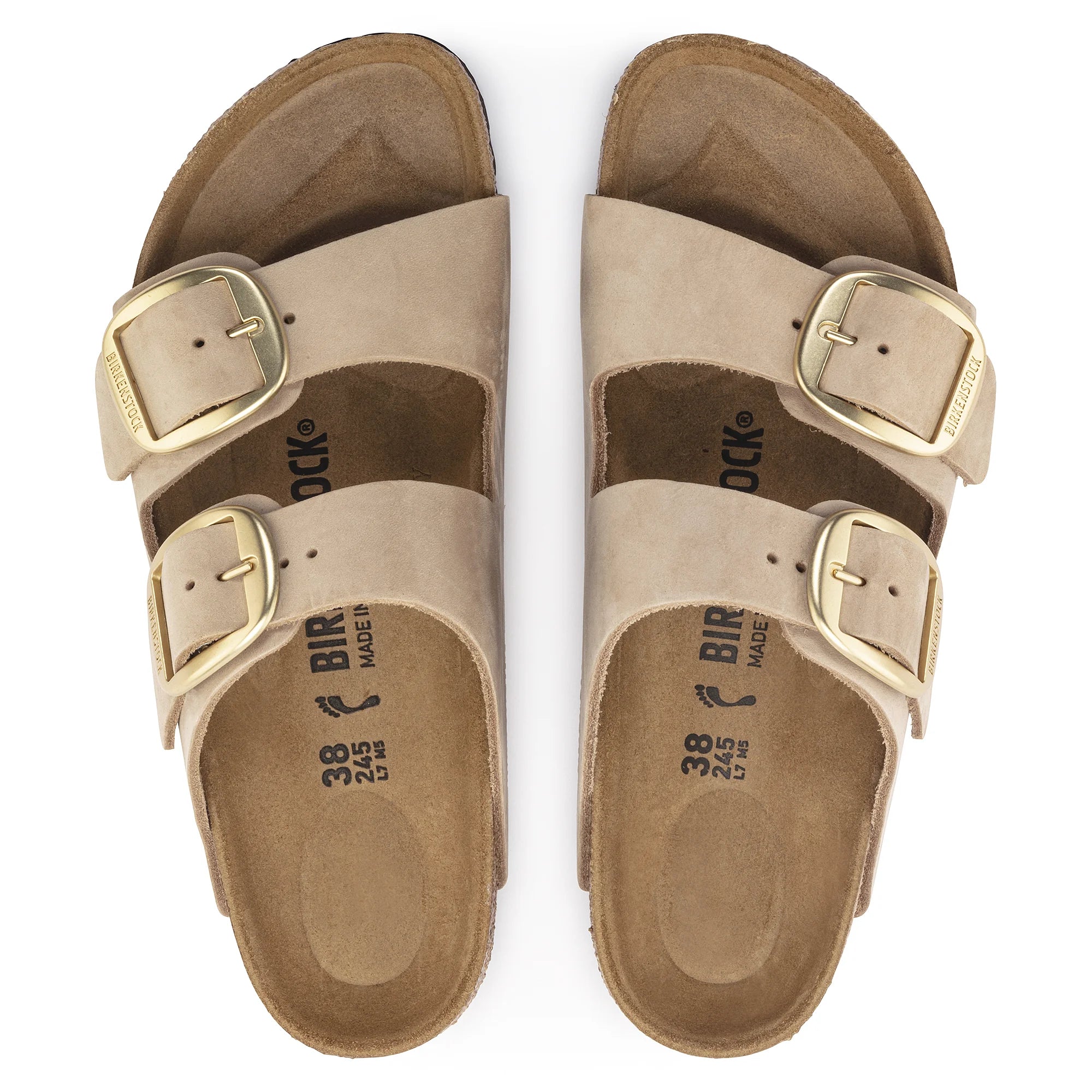 BIRKENSTOCK ARIZONA BIG BUCKLE NUBUCK | SANDCASTLE
