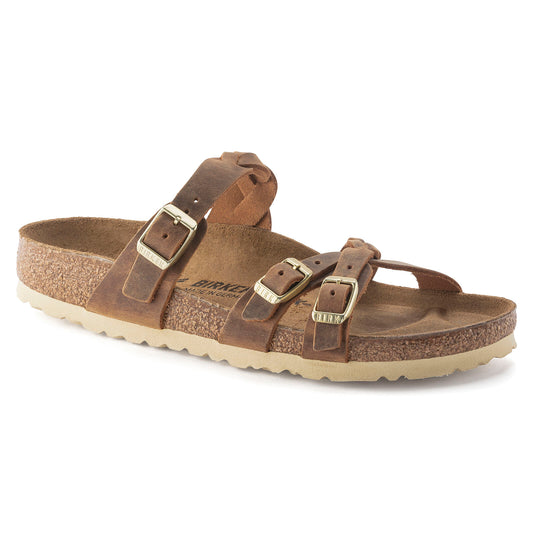 BIRKENSTOCK FRANCA BRAIDED LEATHER | COGNAC