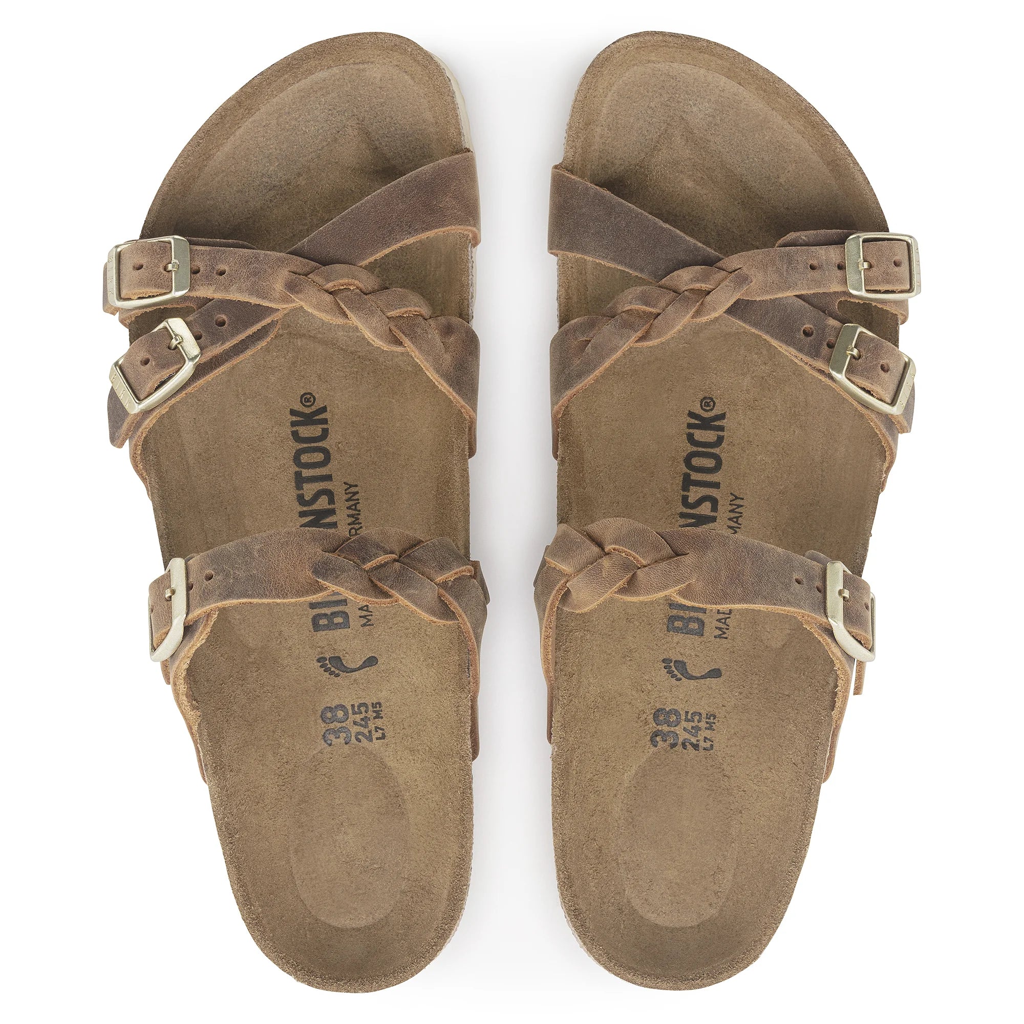 BIRKENSTOCK FRANCA BRAIDED LEATHER | COGNAC