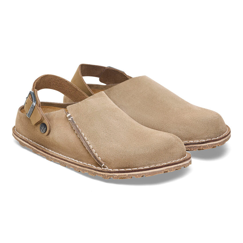 BIRKENSTOCK LUTRY PREMIUM SUEDE NARROW | GRAY TAUPE | The Hen House