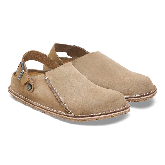 BIRKENSTOCK LUTRY PREMIUM SUEDE NARROW | GRAY TAUPE