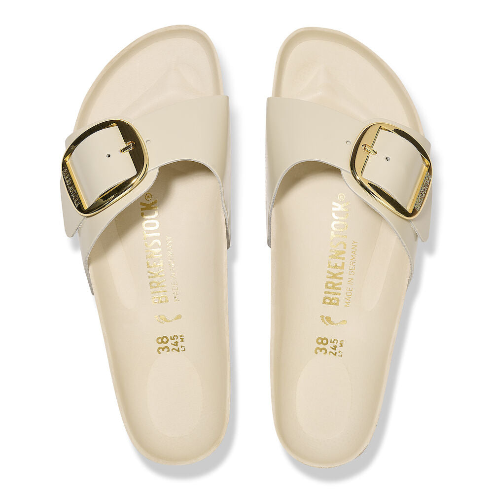 BIRKENSTOCK MADRID BIG BUCKLE HIGH SHINE | ECRU