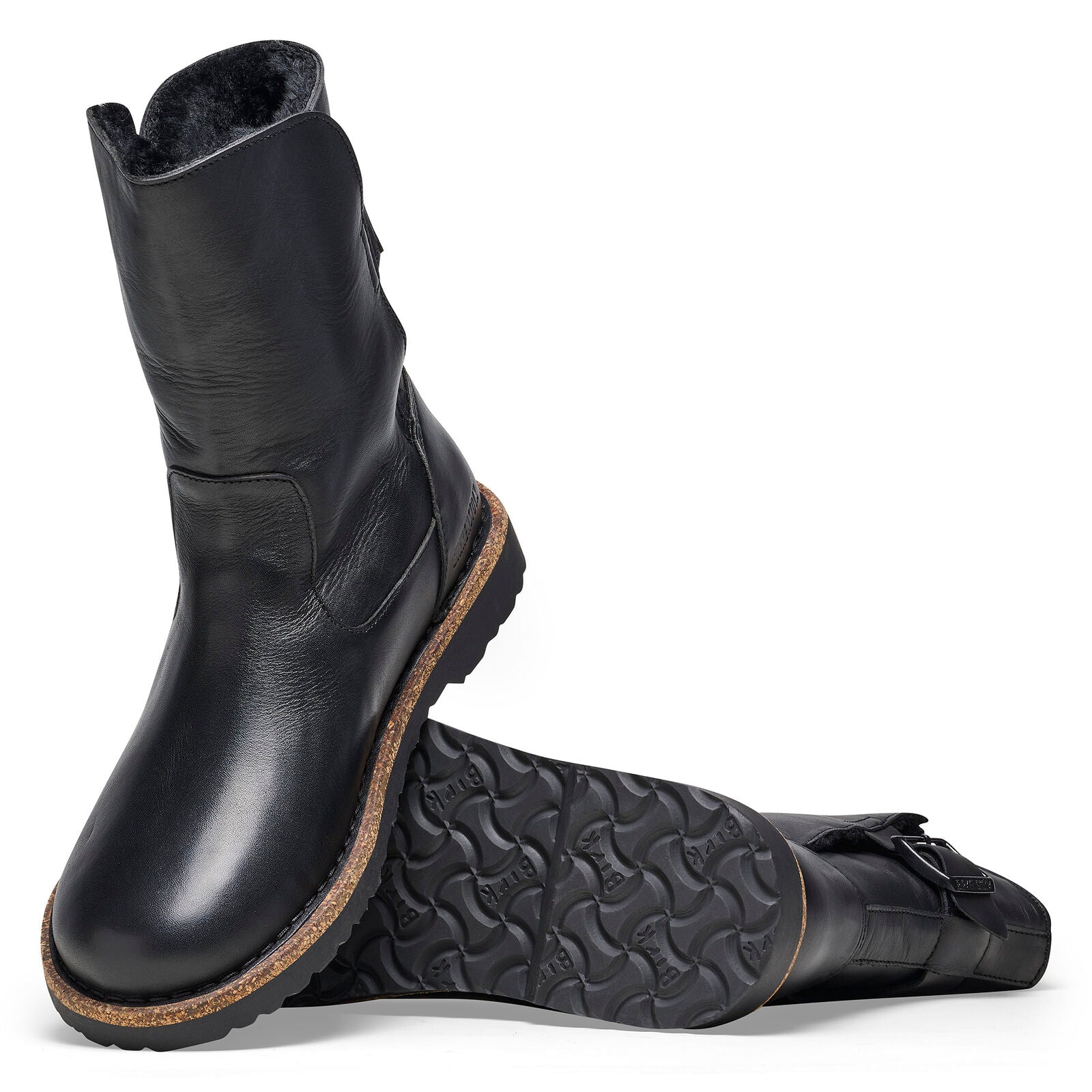 BIRKENSTOCK UPPSALA SHEARLING LEATHER | BLACK