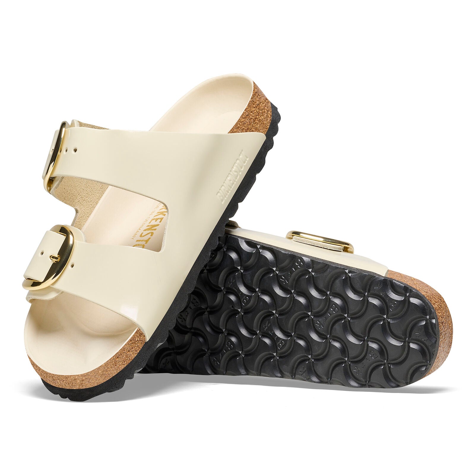 BIRKENSTOCK ARIZONA BIG BUCKLE HIGH SHINE | ECRU