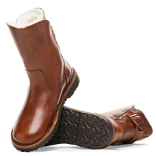 BIRKENSTOCK UPPSALA SHEARLING LEATHER | COGNAC