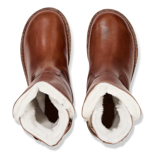 BIRKENSTOCK UPPSALA SHEARLING LEATHER | COGNAC