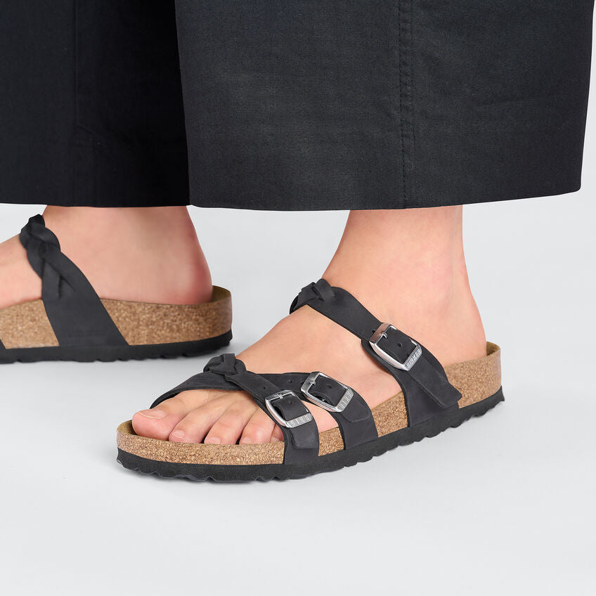 BIRKENSTOCK FRANCA BRAIDED LEATHER | BLACK | The Hen House