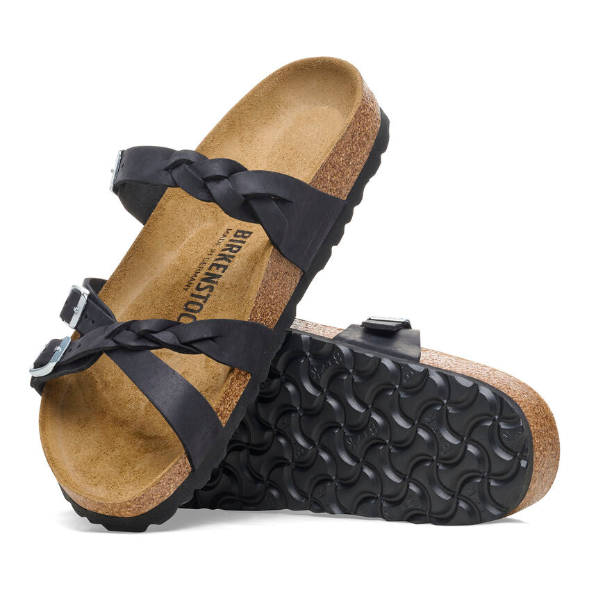 BIRKENSTOCK FRANCA BRAIDED LEATHER | BLACK | The Hen House