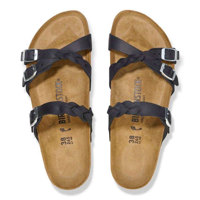 BIRKENSTOCK FRANCA BRAIDED LEATHER | BLACK