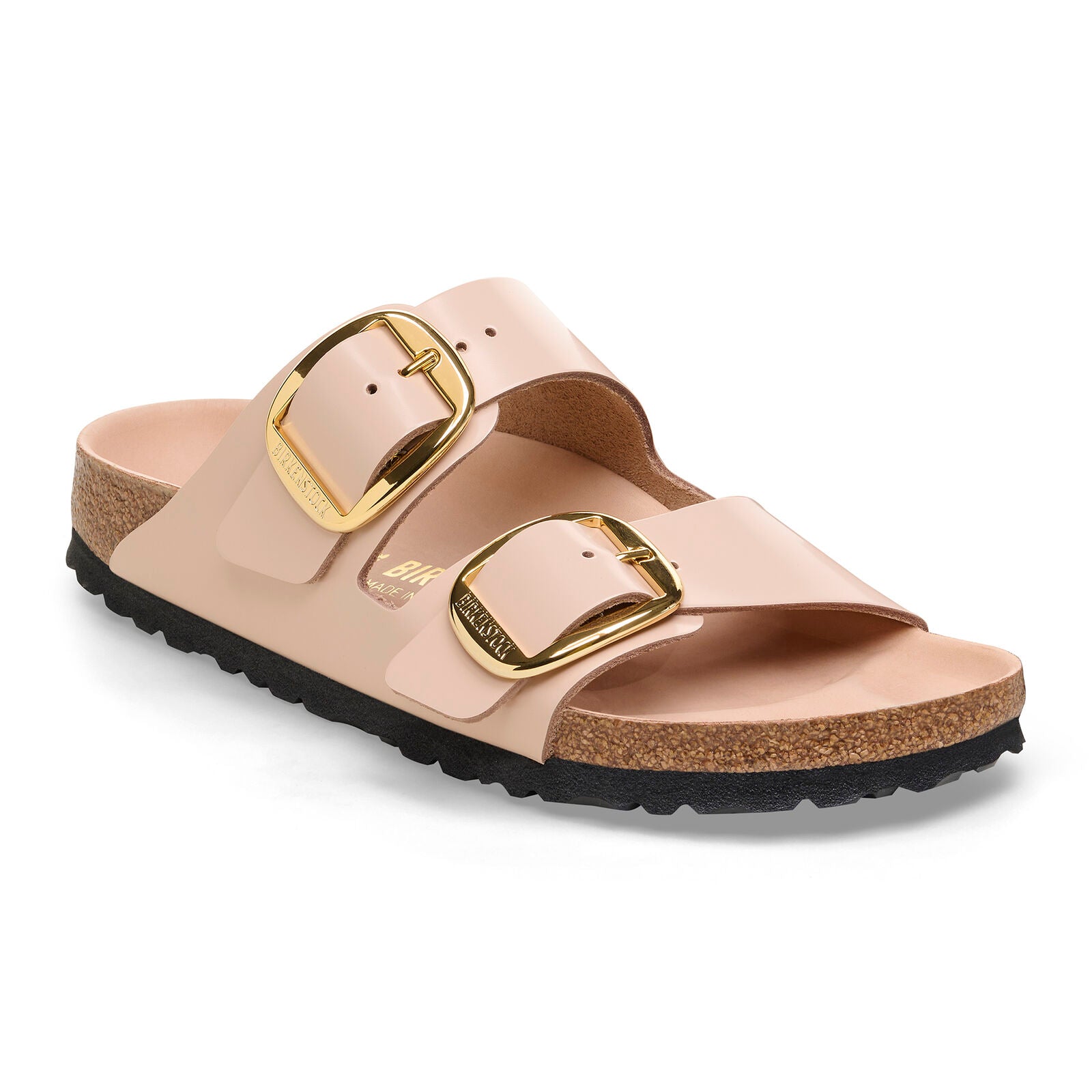 BIRKENSTOCK ARIZONA BIG BUCKLE HIGH SHINE | NEW BEIGE