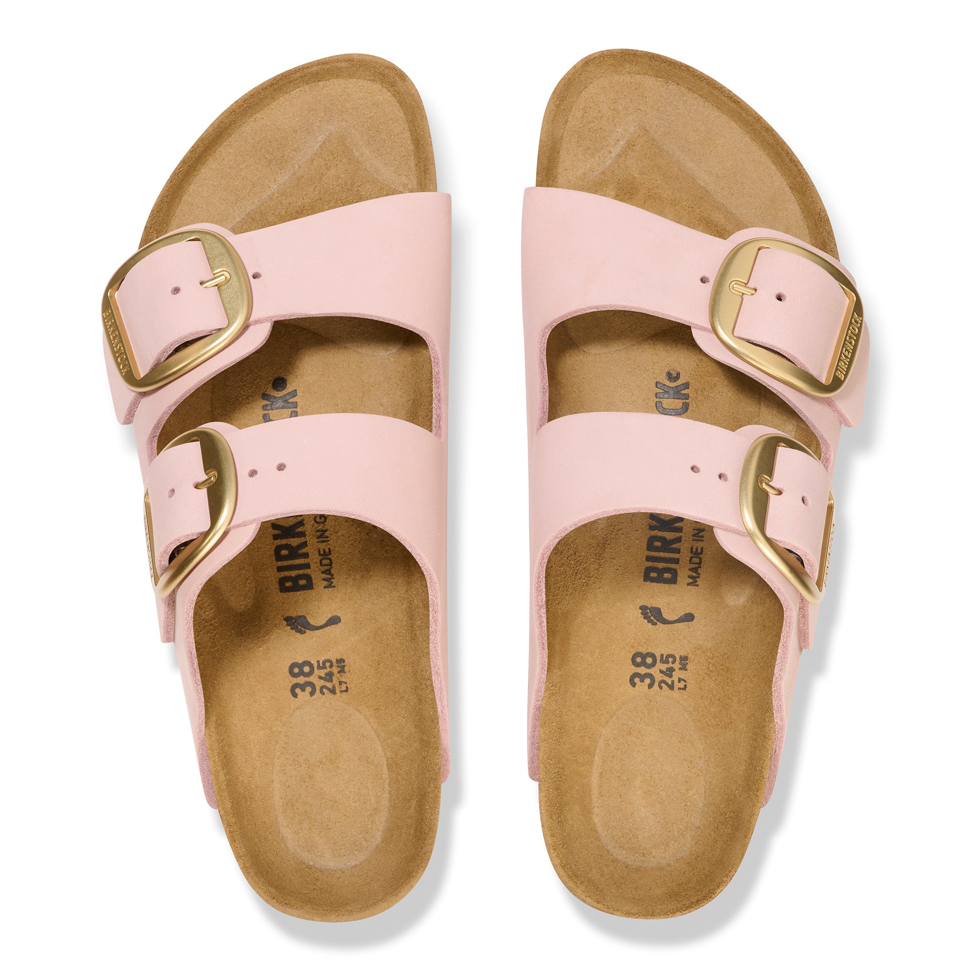 BIRKENSTOCK ARIZONA BIG BUCKLE NUBUCK SOFT PINK – THE HEN HOUSE