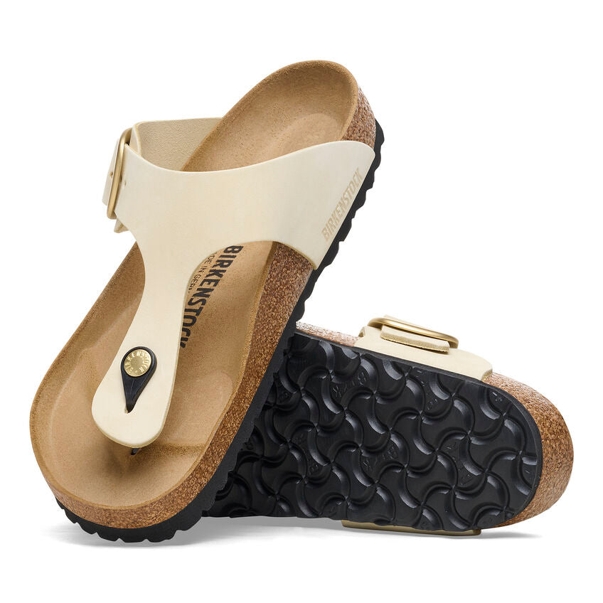 BIRKENSTOCK GIZEH BIG BUCKLE NUBUCK | ECRU