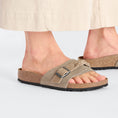 Load image into Gallery viewer, BIRKENSTOCK OITA BRAIDED SUEDE | TAUPE

