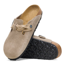 BIRKENSTOCK BOSTON BRAIDED SUEDE LEATHER | TAUPE
