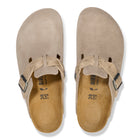 BIRKENSTOCK BOSTON BRAIDED SUEDE LEATHER | TAUPE