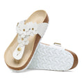 Load image into Gallery viewer, BIRKENSTOCK GIZEH FLOWER LEATHER | WHITE
