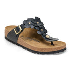 BIRKENSTOCK GIZEH FLOWER LEATHER | BLACK