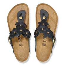 BIRKENSTOCK GIZEH FLOWER LEATHER | BLACK