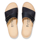 BIRKENSTOCK ALMINA LEATHER/RAFFIA | BLACK