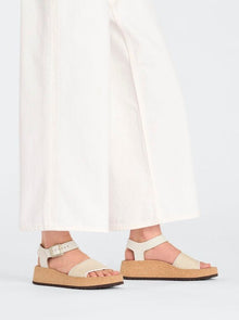 BIRKENSTOCK GLENDA LEATHER/RAFFIA | NATURAL