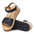 BIRKENSTOCK GLENDA LEATHER/RAFFIA | BLACK