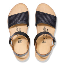 BIRKENSTOCK GLENDA LEATHER/RAFFIA | BLACK