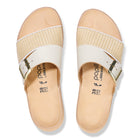 BIRKENSTOCK ALMINA LEATHER/RAFFIA | NATURAL/WHITE