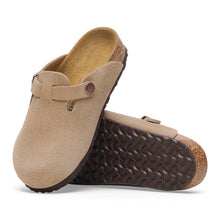 BIRKENSTOCK BOSTON KIDS SUEDE | TAUPE