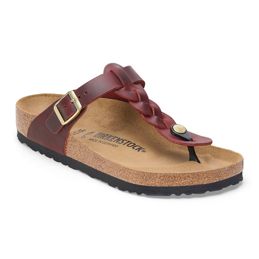 BIRKENSTOCK GIZEH BRAIDED LEATHER | ZINFANDEL