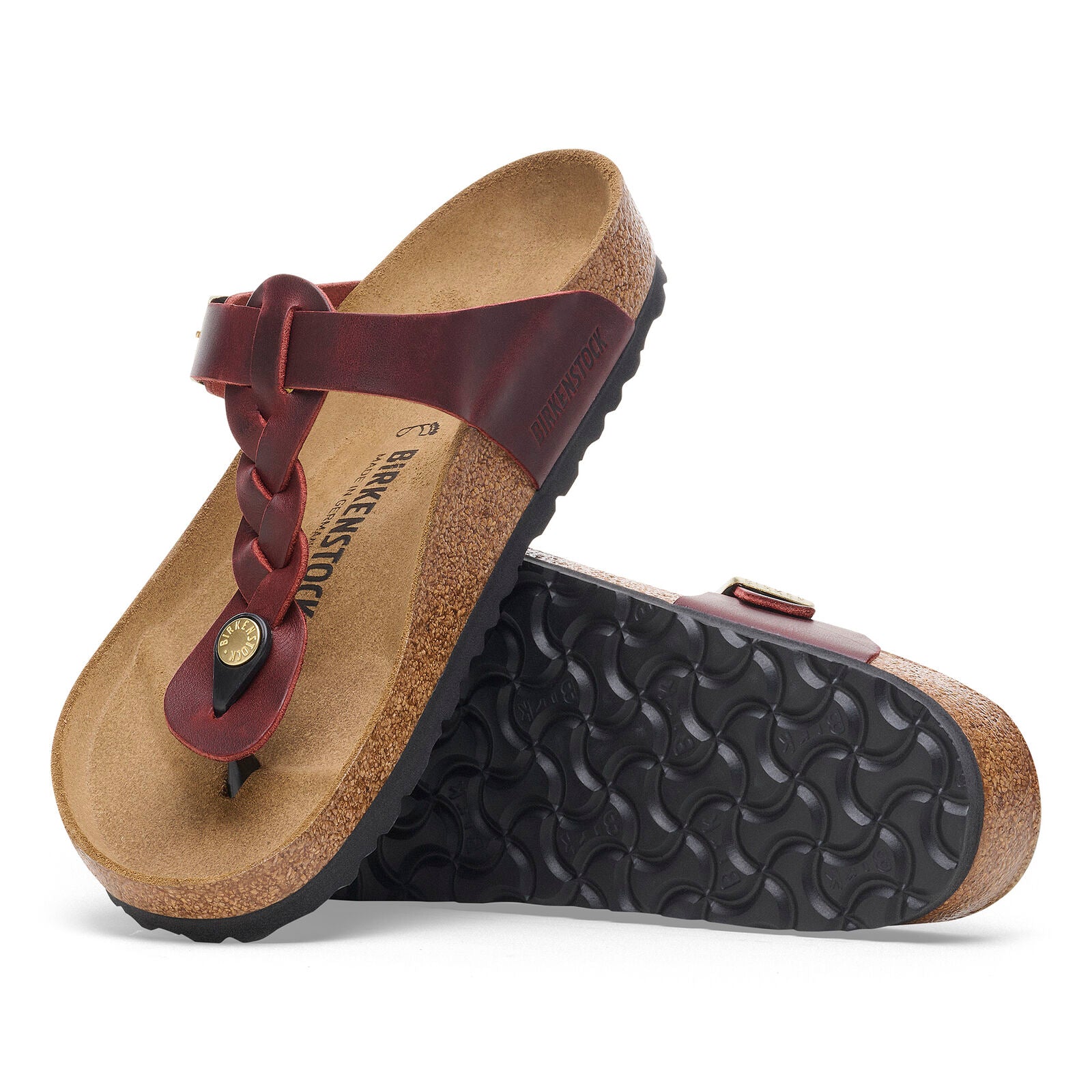 BIRKENSTOCK GIZEH BRAIDED LEATHER | ZINFANDEL