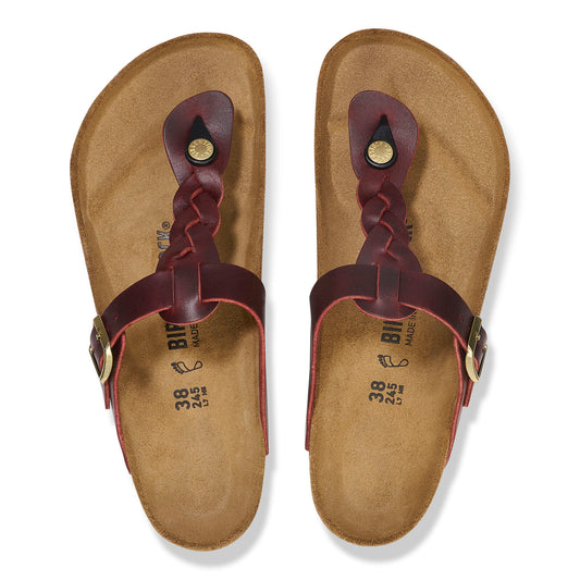 BIRKENSTOCK GIZEH BRAIDED LEATHER | ZINFANDEL