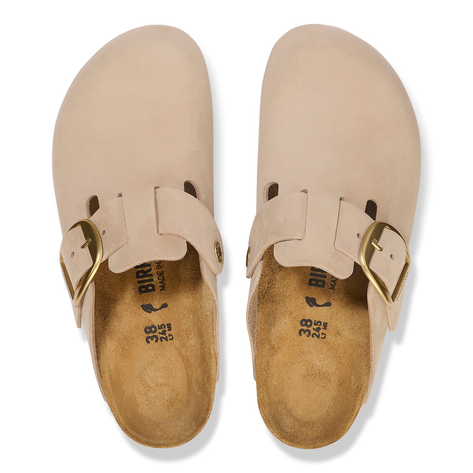 BIRKENSTOCK BOSTON BIG BUCKLE NUBUCK | SANDCASTLE